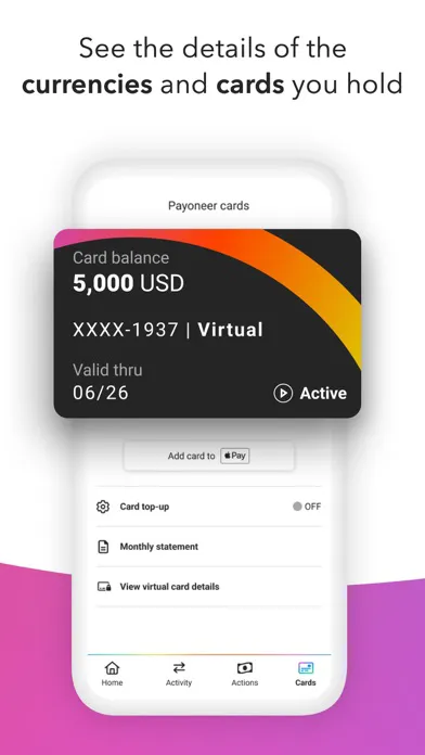 Payoneer screenshot 3